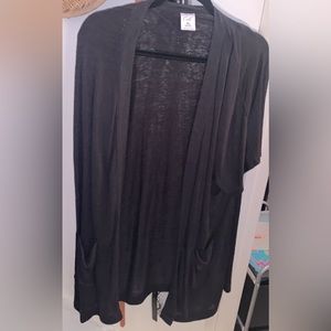Black Short Sleeve Cardigan